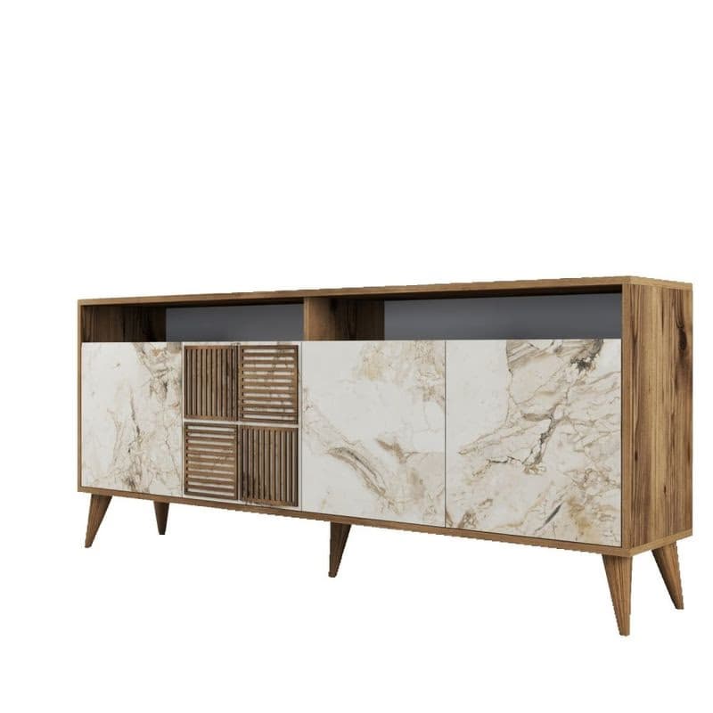 Living Room Furniture Set Milan 523 - Walnut, White 2