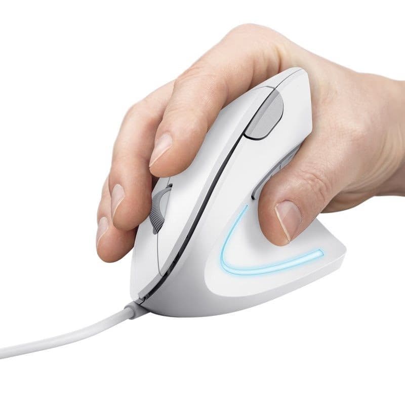 TRUST vertikálna myš Verto ergonomická myš, USB, biela 2
