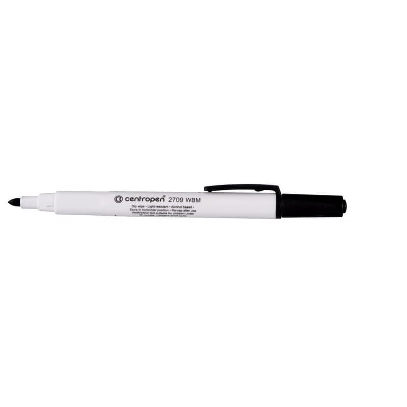 Značkovač Centropen 2709 na biele tabule čierny valcový hrot 1,8 mm 1