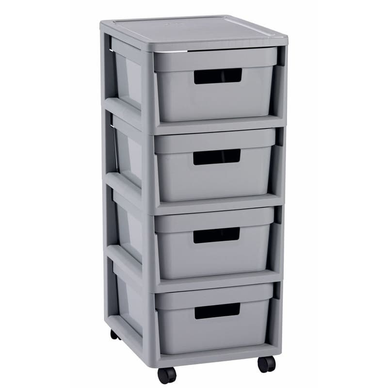 CURVER Zásuvkový regál INFINITY 4x11L | sivá 1