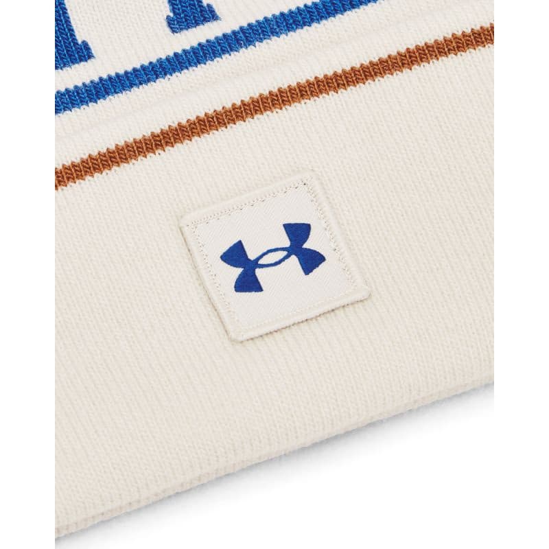 Pánska zimná čiapka UNDER ARMOUR M Halftime Pom Beanie-WHT 110 2