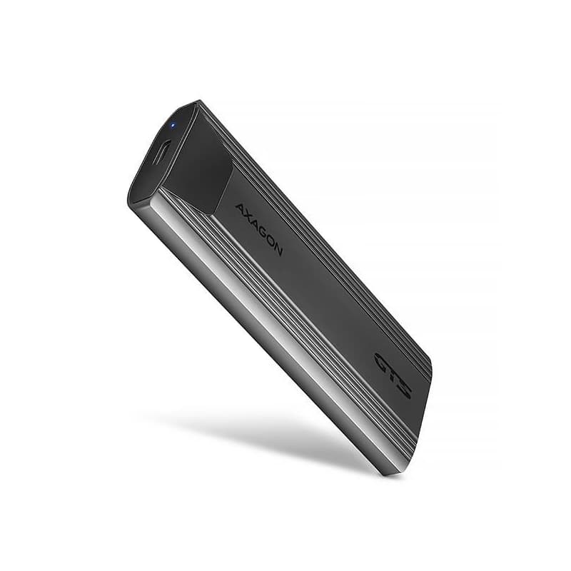 AXAGON EEM2-GTS2, 10Gbps USB-C - M.2 NVMe & SATA SSD kovový THIN box, bezskrutkový 1