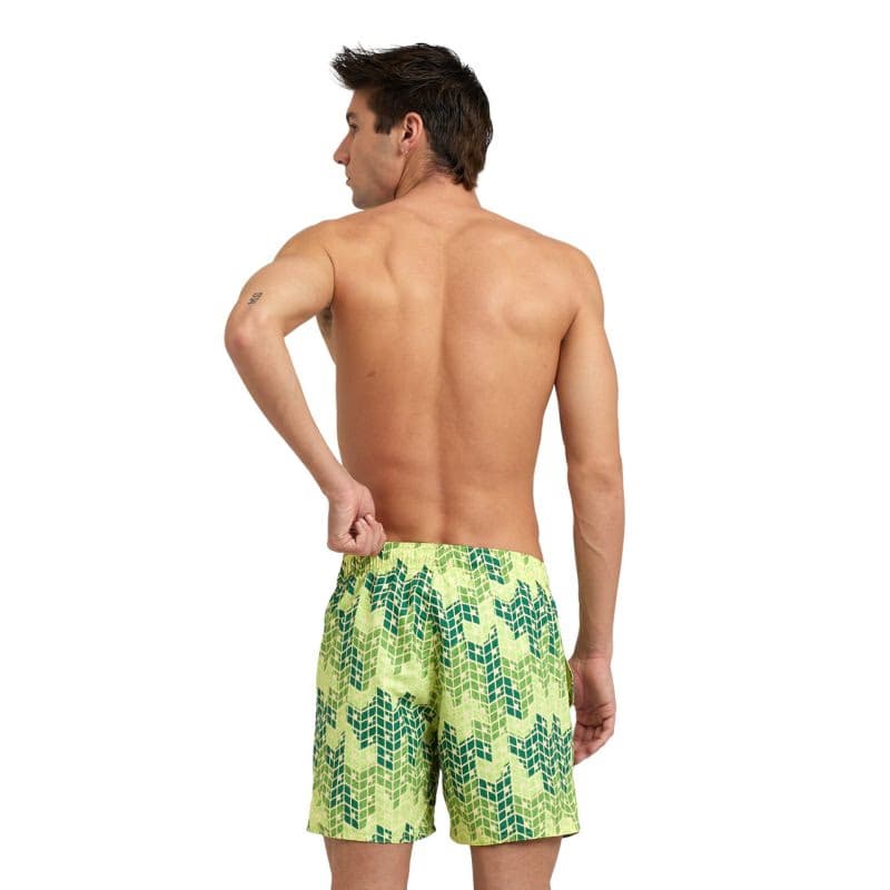 Pánske plavky ARENA MENS BEACH BOXER ALLOVER-610-soft green multi 2