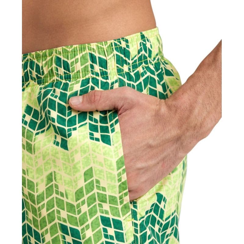 Pánske plavky ARENA MENS BEACH BOXER ALLOVER-610-soft green multi 5