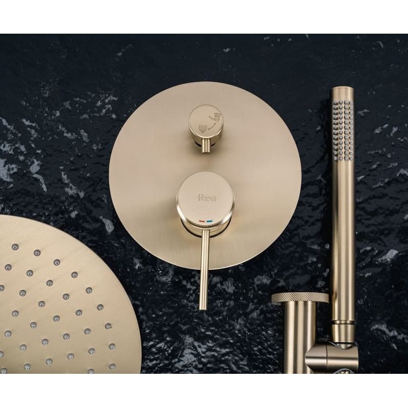 REA - Podomietková sprchová sada Lungo Grip Gold Brush + BOX REA-P8950 2