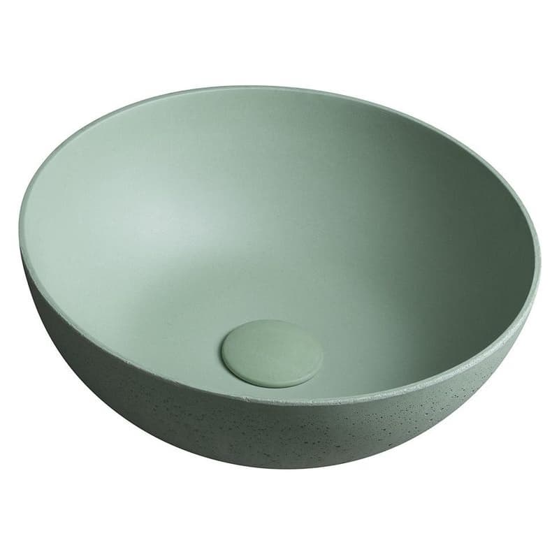 SAPHO - FORMIGO betónové umývadlo na dosku, priemer 39cm, zelená mat FG323