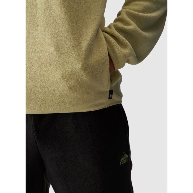 Pánska flisová mikina so zipsom 4F FLEECE-WAW24TFLEM252-44S-OLIVE 4