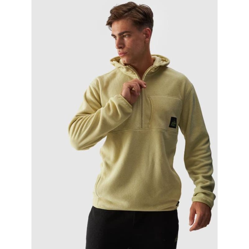 Pánska flisová mikina so zipsom 4F FLEECE-WAW24TFLEM252-44S-OLIVE 6