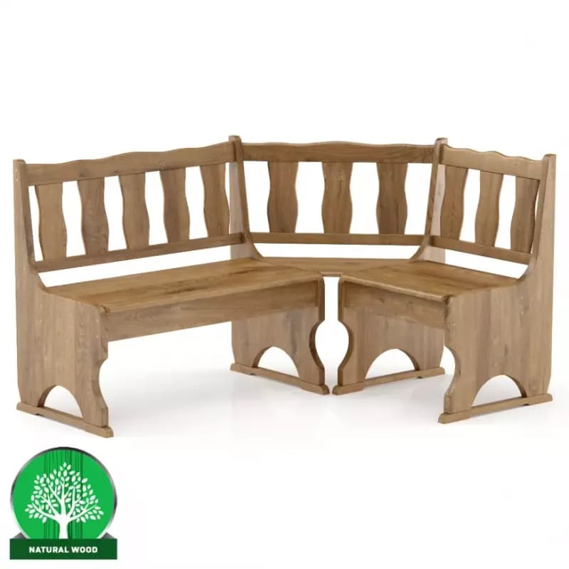 Rohová lavica borovica NR101-150x86x110 dub 1