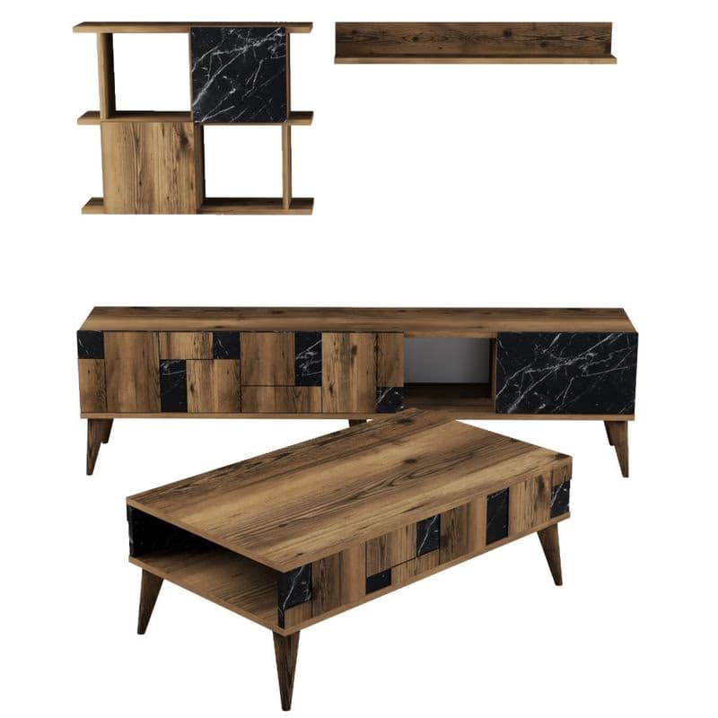 Living Room Furniture Set Madrid - Black 2
