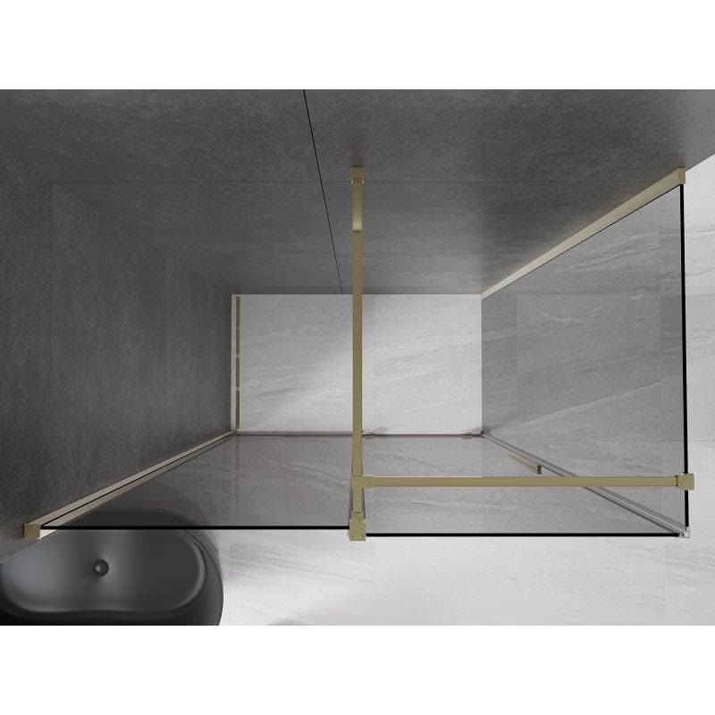 MEXEN/S - Velár sprchovací kút, posuvné dvere 150 x 80, grafit, zlato 871-150-080-41-50 3