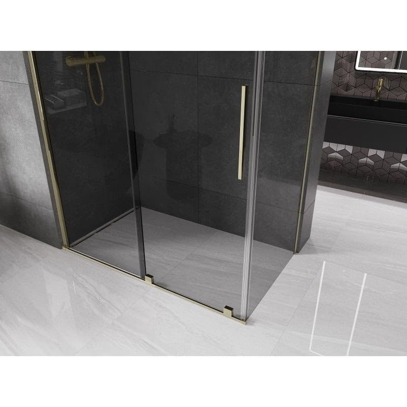 MEXEN/S - Velár sprchovací kút, posuvné dvere 150 x 80, grafit, zlato 871-150-080-41-50 5