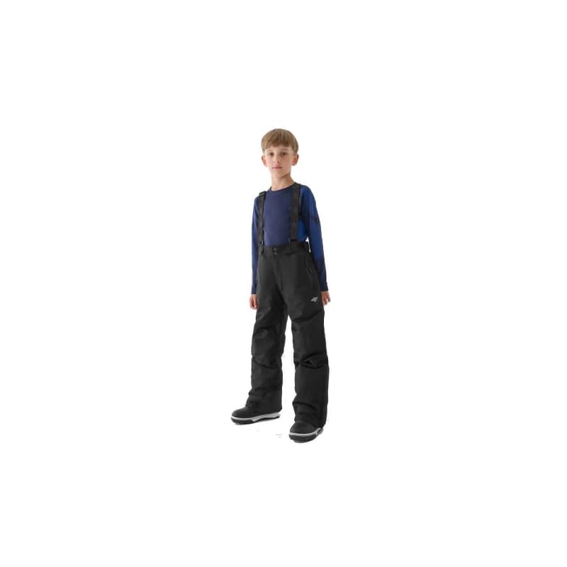 Chlapčenské lyžiarske nohavice 4F JUNIOR TROUSERS FNK-JWAW24TFTRM656-20S-DEEP BLACK