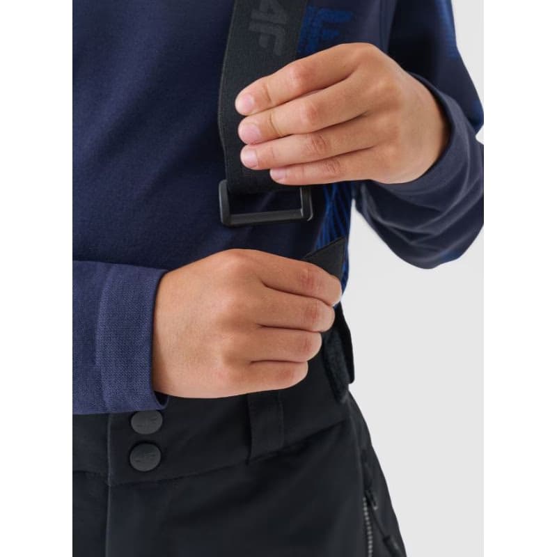 Chlapčenské lyžiarske nohavice 4F JUNIOR TROUSERS FNK-JWAW24TFTRM656-20S-DEEP BLACK 4