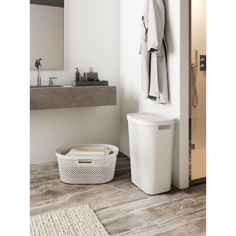 CURVER Kôš na špinavú bielizeň INFINITY DOTS 60L | biela 2