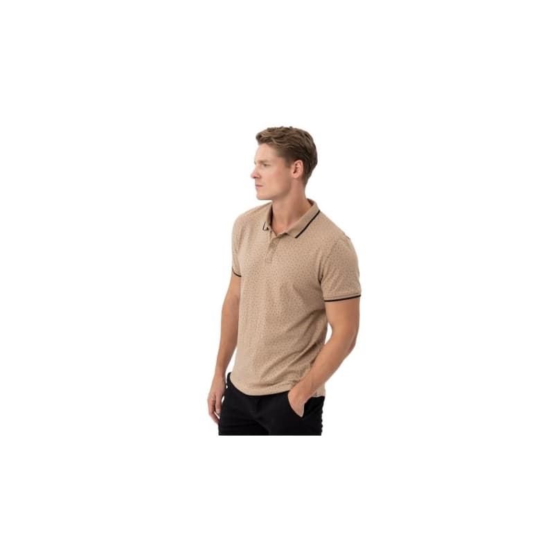 Pánske polo tričko s krátkym rukávom VOLCANO O-GLACIER-BEIGE 1