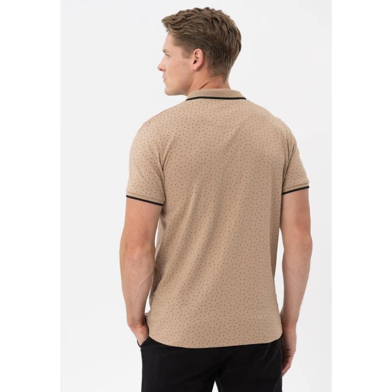 Pánske polo tričko s krátkym rukávom VOLCANO O-GLACIER-BEIGE 2