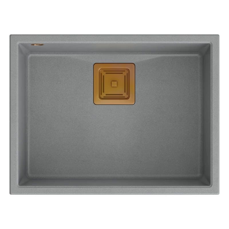 Quadron Quadron - Granitový drez DAVID 50 Grey Metallic Zlaty HQD5542U5-G1 4