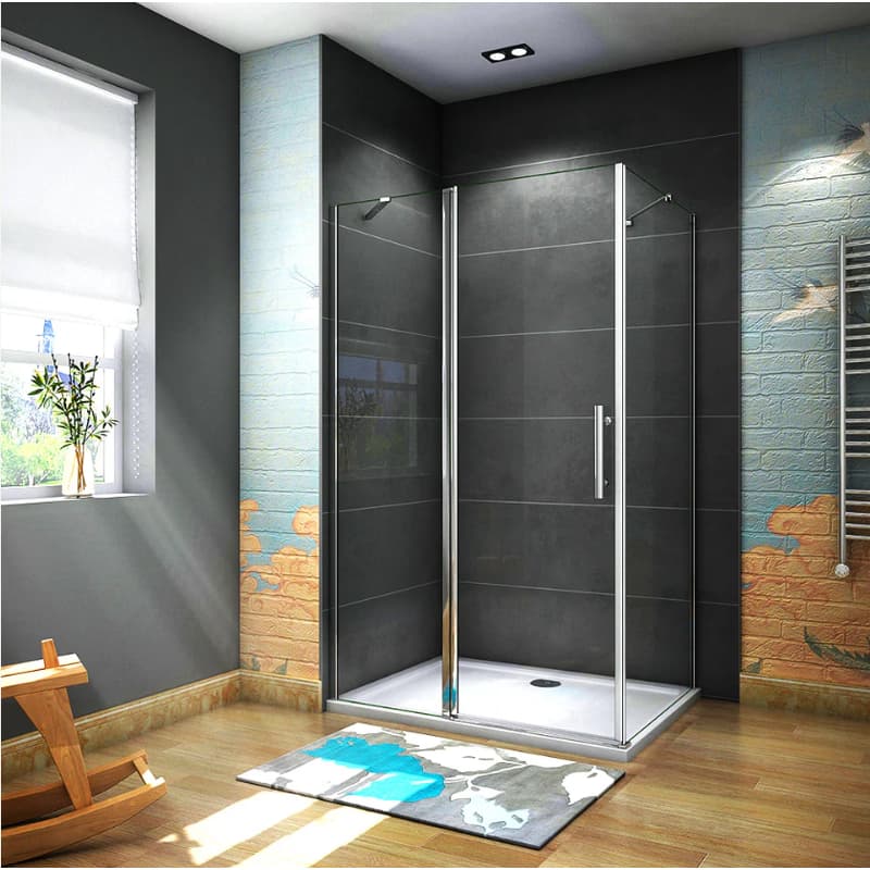 H K - Štvorcový sprchovací kút MELODY B5 90x90 cm s jednokrídlovými dverami s pevnou stenou SE-MELODYB59090 1