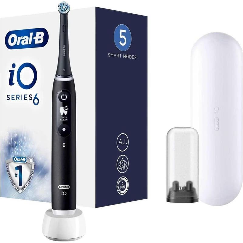 Oral-B iO6 elektrická zubná kefka, magnetická, 5 režimov, displej, umelá inteligencia, časovač, čierny 1