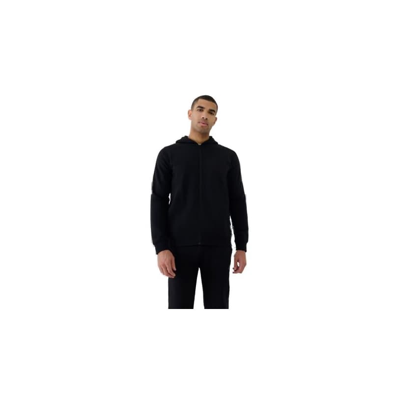 Pánska mikina so zipsom 4F SWEATSHIRT-WSS25TSWSM1584-20S-DEEP BLACK