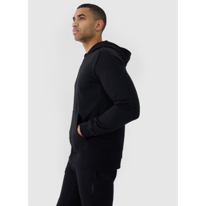 Pánska mikina so zipsom 4F SWEATSHIRT-WSS25TSWSM1584-20S-DEEP BLACK 4