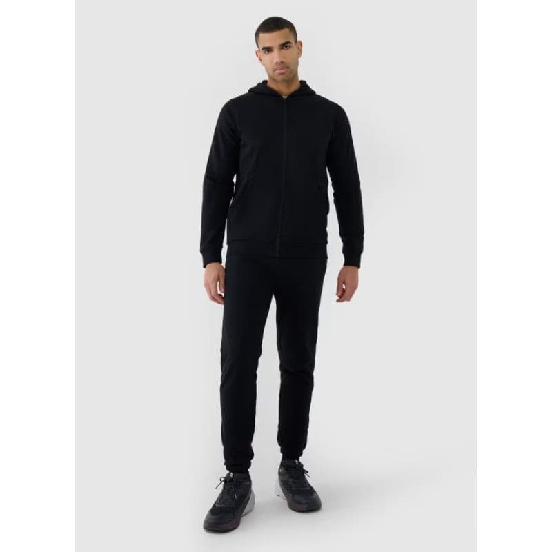 Pánska mikina so zipsom 4F SWEATSHIRT-WSS25TSWSM1584-20S-DEEP BLACK 6