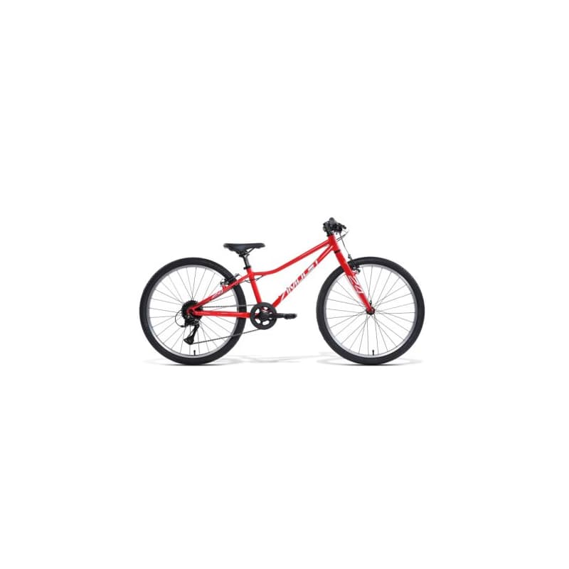 Juniorský horský bicykel AMULET 24 Fun, red shiny silver