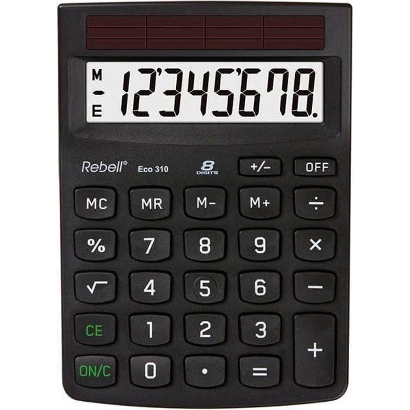 REBELL kalkulačka - Eco 310 - čierna 5