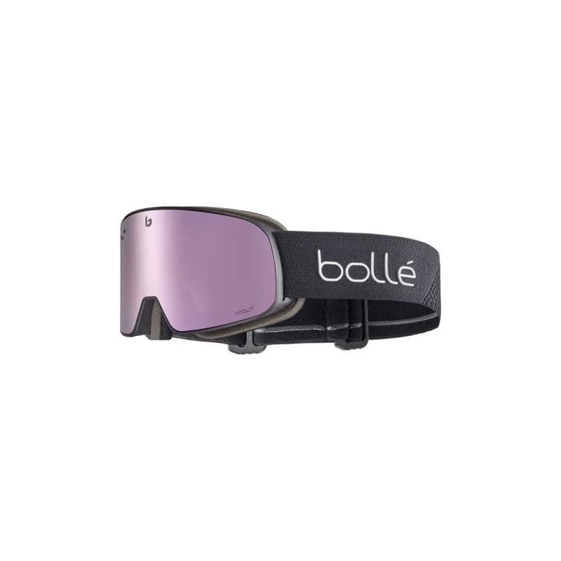 Lyžiarske okuliare BOLLE NEVADA SMALL Black Matte - Volt Pink Cat 2