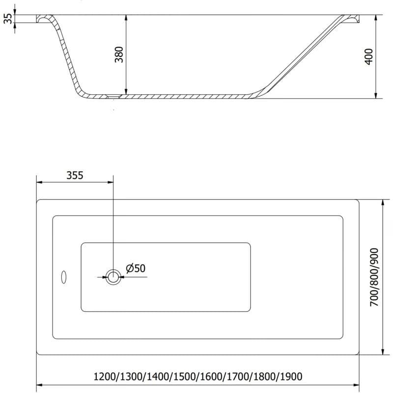 MEXEN - Cubik 170 x 80 cm 55031708000 5
