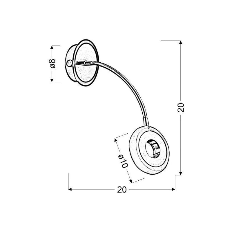 Nástenné svetlo LED ARM Candellux 2