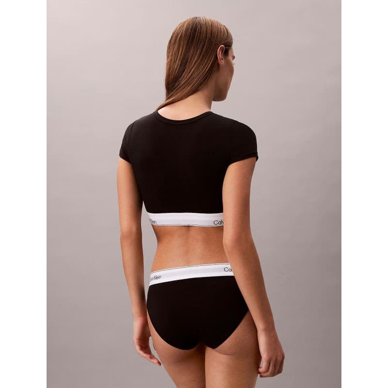 Dámsky top s&nbsp;podprsenkou CALVIN KLEIN T-Shirt Bralette Icon Cotton Modal black 4