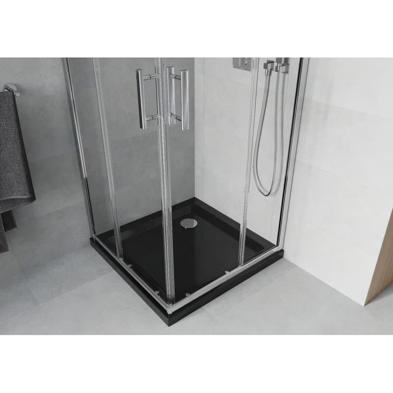 MEXEN/S - Rio sprchovací kút 70x70, transparent, chróm + vanička so sifónom 860-070-070-01-00-4070 4