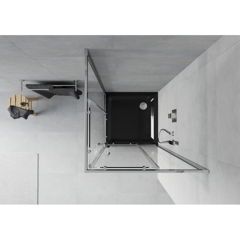 MEXEN/S - Rio sprchovací kút 70x70, transparent, chróm + vanička so sifónom 860-070-070-01-00-4070 6