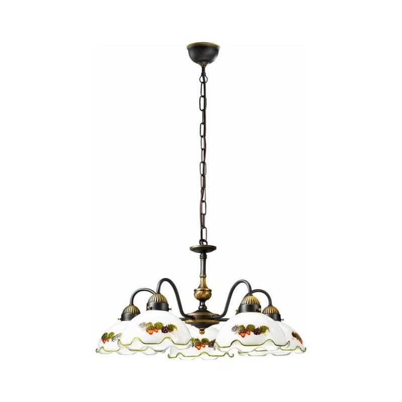 Kolarz 731.85.113 - Luster na reťazi NONNA 5xE27/75W/230V vínová/jahodová 731.85.113 1