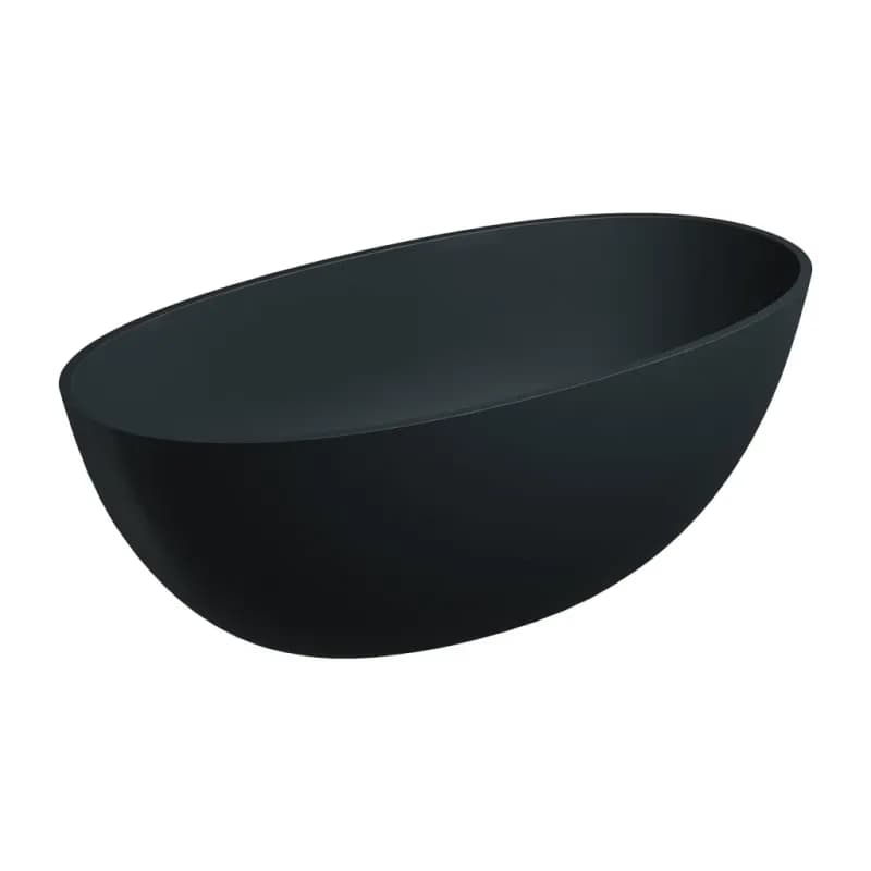 OMNIRES - SHELL M+ vaňa voľne stojaca, 148 x 75 cm, matná čierna láva SHELL148WWBLV 2
