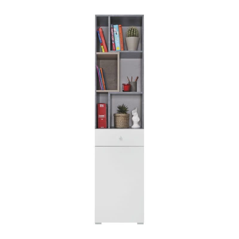 Meblar  Regál SIGMA SI8 L/P Farba: biela/beton 2