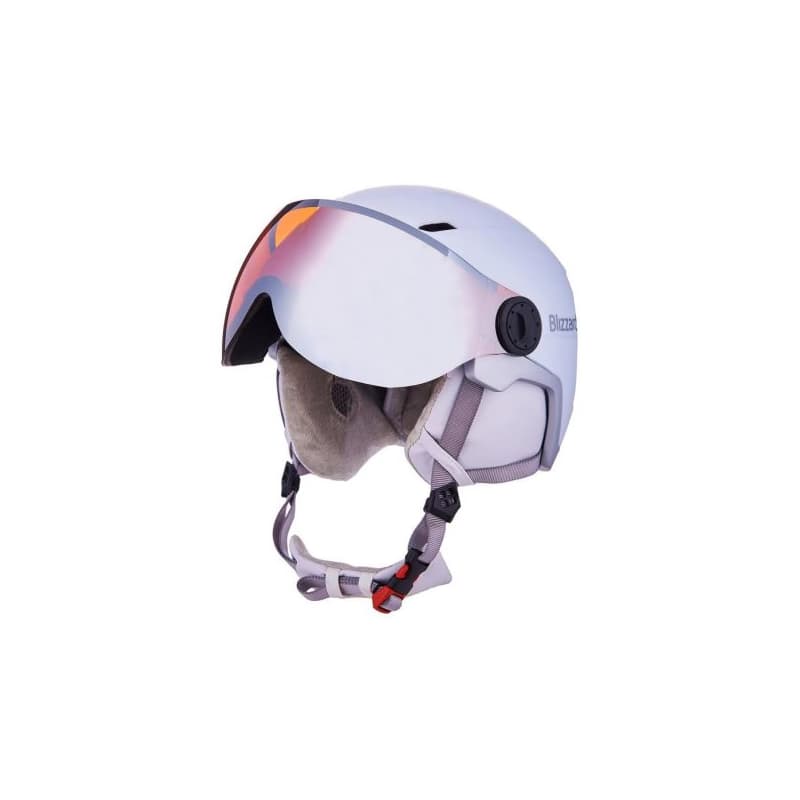Dámska lyžiarska prilba so štítom BLIZZARD W2W Double Visor ski helmet, white matt, orange lens, silver mirror S2 1