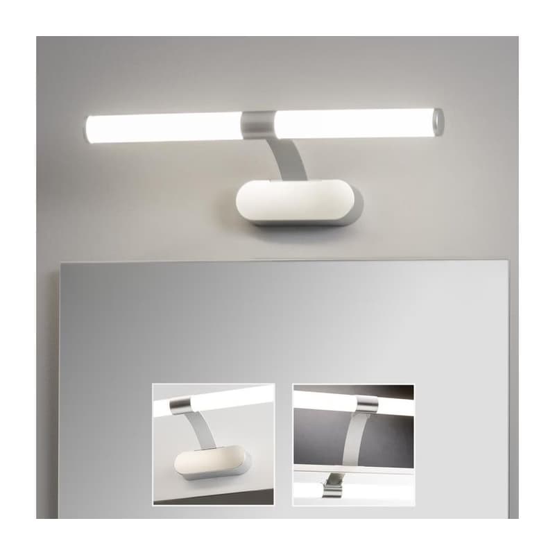 Brilagi - LED kúpeľňové osvetlenie na zrkadlo TUBEO LED/6W/230V 40 cm IP44 strieborné FG-M1-C07-400-SLV