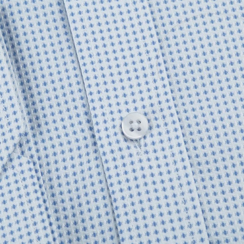 Bielo-modrá kvalitná pánska košeľa v SLIM FIT strihu DubrovnikSLIM 2