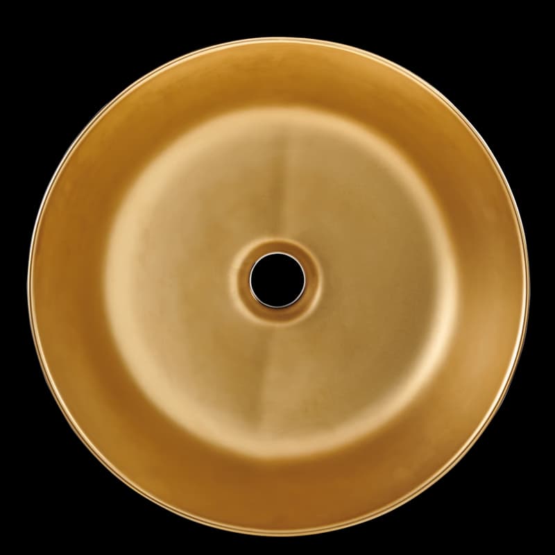 INVENA - Umývadlo na dosku KETO 42 cm, čierna/zlatá CE-14-017-C 2