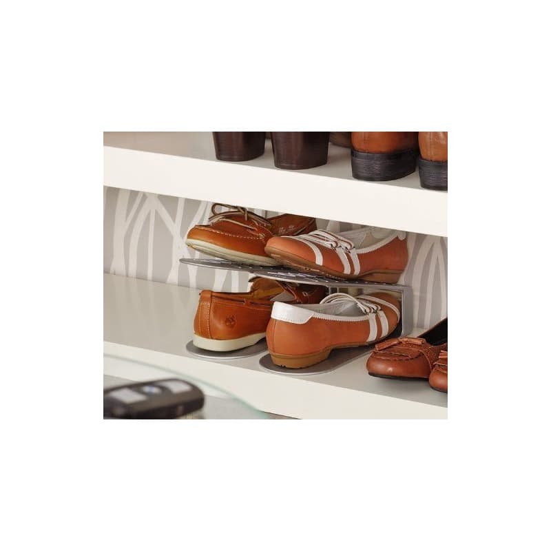 Stojan na topánky šetriaci priestor v botníku, dvojdielny