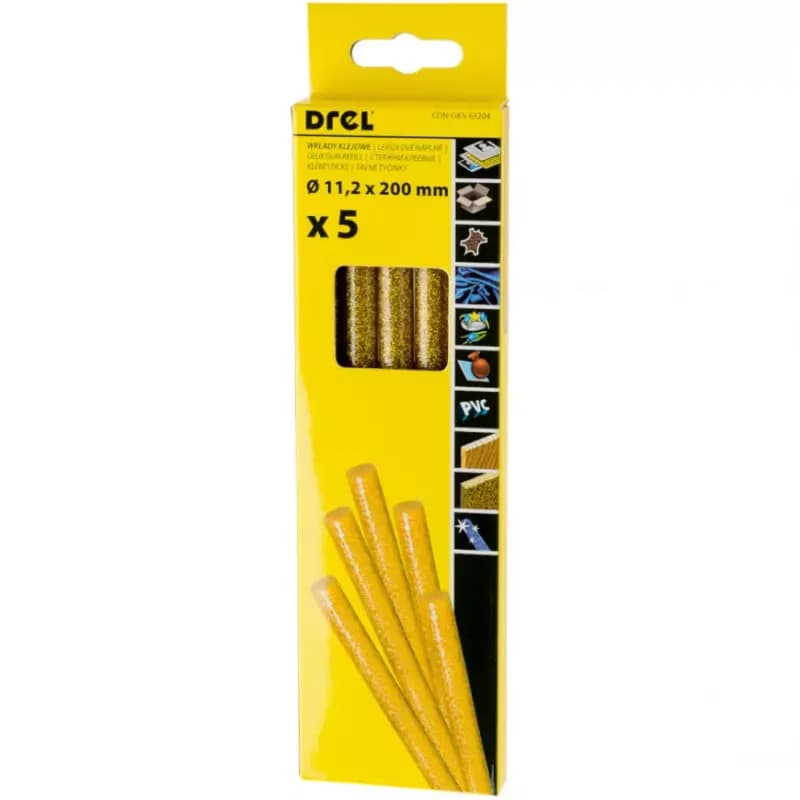 Lepiace tyčinky 5 ks, 11,2x200 mm, zlaté CON-GKS-61204