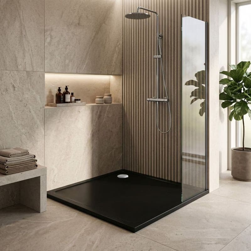 REA - Akrylová sprchovacia vanička Savoy 90x90 čierna REA-K4803 3