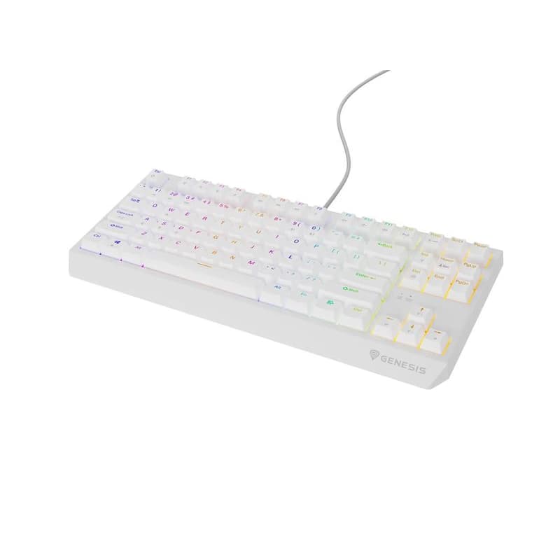 Genesis herná klávesnica THOR 230/TKL/RGB/Outemu Red/Drôtová USB/US layout/Biela 2