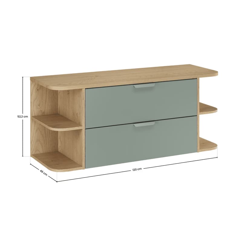 ArtCom Kúpeľňová skrinka s doskou ASTER Green LRSM D120cm | 120 cm 6