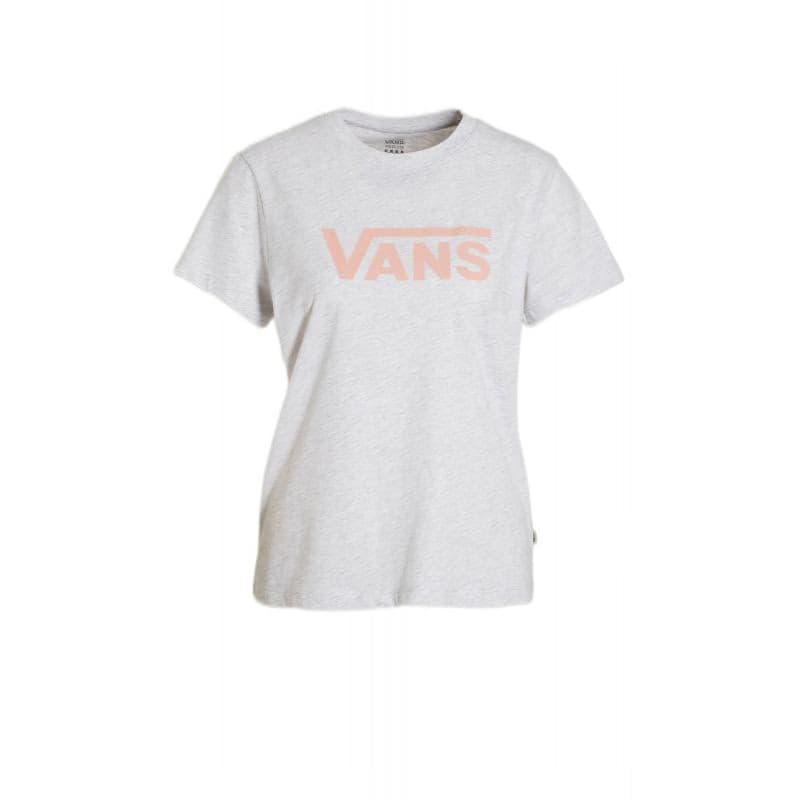 Dámske tričko s krátkym rukávom VANS WM DROP V SS CREW-B WHITE HEATHER 5