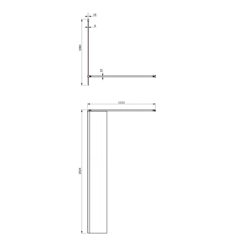 OMNIRES - MARINA walk-in, 110 cm chróm / transparent /CRTR/ DNR11XCRTR 2