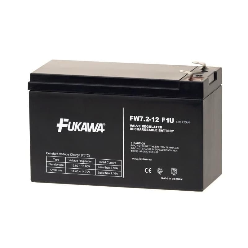 Akumulátor FUKAWA FW 7.2-12 F1U (12V 7,2Ah) fastón 4,8mm 1